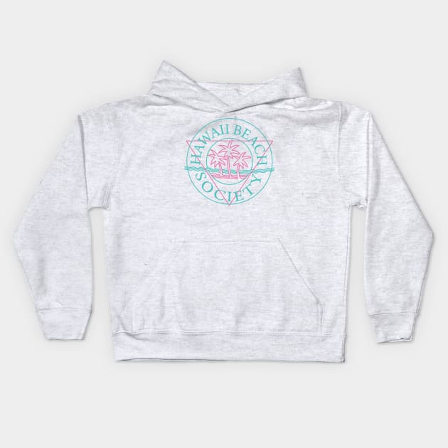 Hawaii Beach Society Beach Lover Shirt Kids Hoodie by JoePhrank